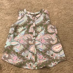 American eagle size small sleeveless button up